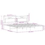 VidaXL Rám postele bez matraca Dub hnedý 193x203 cm – Obrázok 11