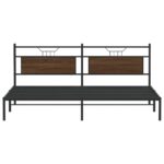 VidaXL Rám postele bez matraca Dub hnedý 200x200 cm Konštrukcia dreva – Obrázok 6