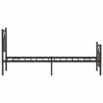 vidaXL Posteľný rám bez matraca hnedý dub 75x190 cm kompozitné drevo – Obrázok 7
