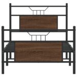 vidaXL Posteľný rám bez matraca hnedý dub 80x200 cm kompozitné drevo – Obrázok 6