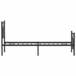 vidaXL Posteľný rám bez matraca hnedý dub 80x200 cm kompozitné drevo – Obrázok 7