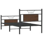 vidaXL Posteľný rám bez matraca hnedý dub 80x200 cm kompozitné drevo – Obrázok 8