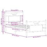 vidaXL Posteľný rám bez matraca hnedý dub 80x200 cm kompozitné drevo – Obrázok 11