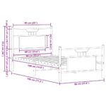 vidaXL Posteľný rám bez matraca hnedý dub 90x190 cm kompozitné drevo – Obrázok 11