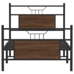 vidaXL Posteľný rám bez matraca hnedý dub 90x200 cm kompozitné drevo – Obrázok 6
