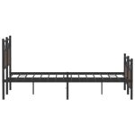 vidaXL Posteľný rám bez matraca hnedý dub 137x190 cm kompozitné drevo – Obrázok 7