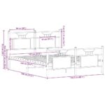 vidaXL Posteľný rám bez matraca hnedý dub 137x190 cm kompozitné drevo – Obrázok 11