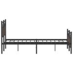 vidaXL Posteľný rám bez matraca hnedý dub 140x190 cm kompozitné drevo – Obrázok 7