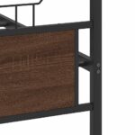 vidaXL Posteľný rám bez matraca hnedý dub 140x200 cm kompozitné drevo – Obrázok 10