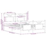 vidaXL Posteľný rám bez matraca hnedý dub 140x200 cm kompozitné drevo – Obrázok 11