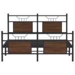 vidaXL Posteľný rám bez matraca hnedý dub 150x200 cm kompozitné drevo – Obrázok 6