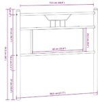 vidaXL Čelo postele hnedý dub 75 cm kompozitné drevo a oceľ – Obrázok 8