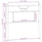 vidaXL Čelo postele hnedý dub 80 cm kompozitné drevo a oceľ – Obrázok 8