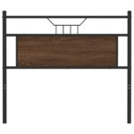vidaXL Čelo postele, hnedý dub 100 cm, kompozitné drevo a oceľ – Obrázok 4