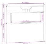 vidaXL Čelo postele, hnedý dub 100 cm, kompozitné drevo a oceľ – Obrázok 8