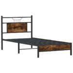 vidaXL Posteľný rám bez matraca dymový dub 80x200 cm kompozitné drevo – Obrázok 5