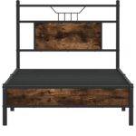 vidaXL Posteľný rám bez matraca dymový dub 80x200 cm kompozitné drevo – Obrázok 6