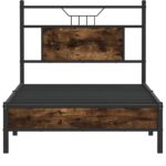 vidaXL Posteľný rám bez matraca dymový dub 90x190 cm kompozitné drevo – Obrázok 6