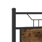 vidaXL Posteľný rám bez matraca dymový dub 120x200 cm kompozitné drevo – Obrázok 9