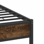 vidaXL Posteľný rám bez matraca dymový dub 120x200 cm kompozitné drevo – Obrázok 10