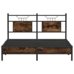 vidaXL Posteľný rám bez matraca dymový dub 137x190 cm kompozitné drevo – Obrázok 6