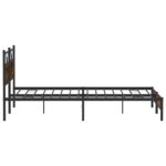 vidaXL Posteľný rám bez matraca dymový dub 160x200 cm kompozitné drevo – Obrázok 7