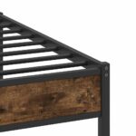 vidaXL Posteľný rám bez matraca dymový dub 160x200 cm kompozitné drevo – Obrázok 10