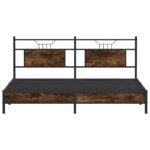 vidaXL Posteľný rám bez matraca dymový dub 183x203 cm kompozitné drevo – Obrázok 6