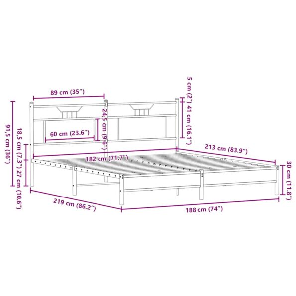VXL8721158681263_g_en_hd_9.jpg vidaXL Posteľný rám bez matraca dymový dub 183x213 cm kompozitné drevo – Obrázok 11