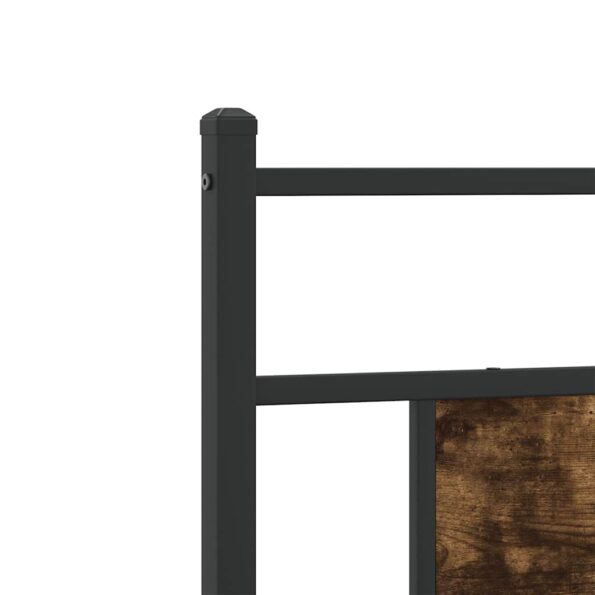 vidaXL Posteľný rám bez matraca dymový dub 75x190 cm kompozitné drevo – Obrázok 9