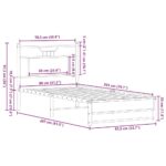 vidaXL Posteľný rám bez matraca dymový dub 80x200 cm kompozitné drevo – Obrázok 11