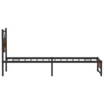 vidaXL Posteľný rám bez matraca dymový dub 90x200 cm kompozitné drevo – Obrázok 7
