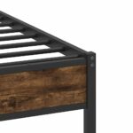 vidaXL Posteľný rám bez matraca dymový dub 90x200 cm kompozitné drevo – Obrázok 10