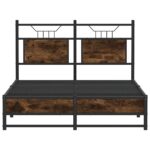 vidaXL Posteľný rám bez matraca dymový dub 120x200 cm kompozitné drevo – Obrázok 6