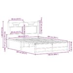 vidaXL Posteľný rám bez matraca dymový dub 120x200 cm kompozitné drevo – Obrázok 11