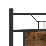 vidaXL Posteľný rám bez matraca dymový dub 137x190 cm kompozitné drevo – Obrázok 9