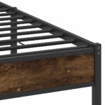 vidaXL Posteľný rám bez matraca dymový dub 137x190 cm kompozitné drevo – Obrázok 10