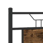 vidaXL Posteľný rám bez matraca dymový dub 140x200 cm kompozitné drevo – Obrázok 9