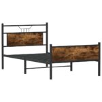 VidaXL Rám postele bez matraca tmavý dub 107x203 cm kompozitné drevo – Obrázok 3