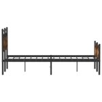 vidaXL Posteľný rám bez matraca dymový dub 120x190 cm borovicový masív – Obrázok 7