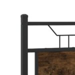 vidaXL Posteľný rám bez matraca dymový dub 120x190 cm borovicový masív – Obrázok 9