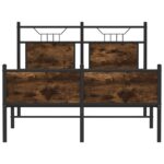 vidaXL Posteľný rám bez matraca dymový dub 120x200 cm kompozitné drevo – Obrázok 6