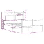 vidaXL Posteľný rám bez matraca dymový dub 120x200 cm kompozitné drevo – Obrázok 11