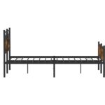 vidaXL Posteľný rám bez matraca dymový dub 137x190 cm kompozitné drevo – Obrázok 7