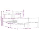vidaXL Posteľný rám bez matraca dymový dub 140x190 cm kompozitné drevo – Obrázok 11