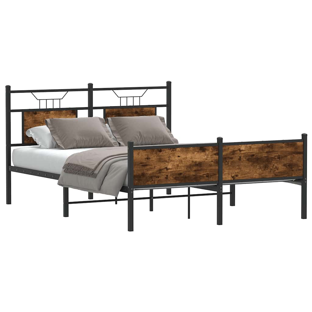 VXL8721158681584_m_en_hd_1.jpg vidaXL Posteľný rám bez matraca dymový dub 140x200 cm kompozitné drevo – Obrázok 1