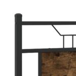 vidaXL Posteľný rám bez matraca dymový dub 150x200 cm kompozitné drevo – Obrázok 9