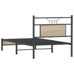 vidaXL Posteľný rám bez matraca dub sonoma 75x190 cm kompozitné drevo – Obrázok 8