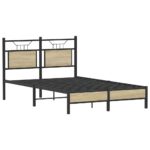 vidaXL Posteľný rám bez matraca dub sonoma 120x200 cm kompozitné drevo – Obrázok 5