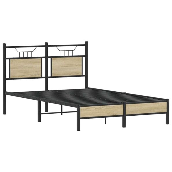 vidaXL Posteľný rám bez matraca dub sonoma 120x200 cm kompozitné drevo – Obrázok 5